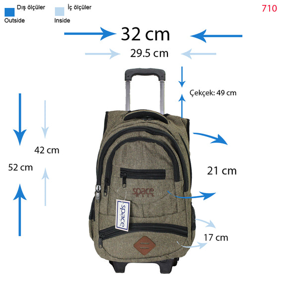 SP 710 Canvas Trolley School Backpack