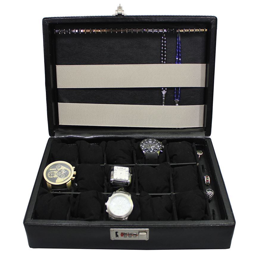 Dama Stile SKH26,  Crocodile Leather 15 Watches, 6 Rings Box